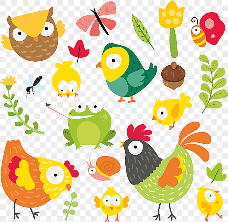 png clipart hand drawn cartoon animals