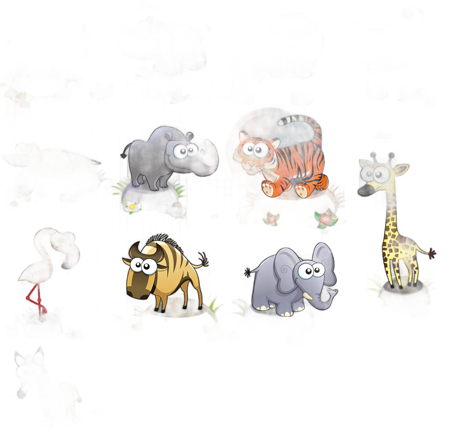 png clipart hand painted cartoon animals watercolor painting cartoon character