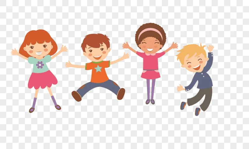 png clipart happy kids cartoon s jump lively