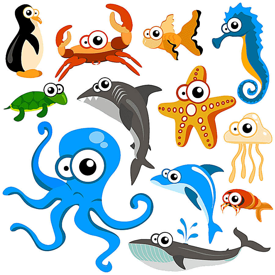 png clipart hippopotamus cartoon animal blue sea fish 123 blue cartoon