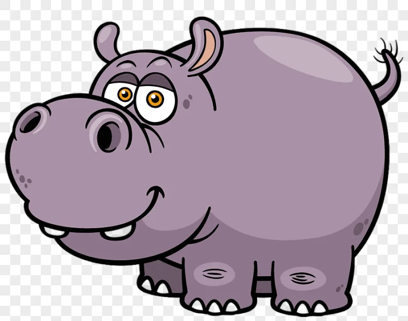 png clipart hippopotamus cartoon cartoon hippo cartoon character purple