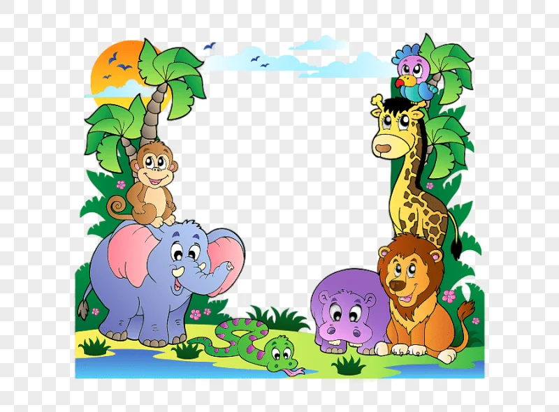 png clipart hippopotamus cartoon lion illustration cartoon animals cartoon character mammal