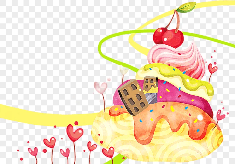 png clipart ice cream torte dessert animation desktop cartoon hand drawn animation backgro