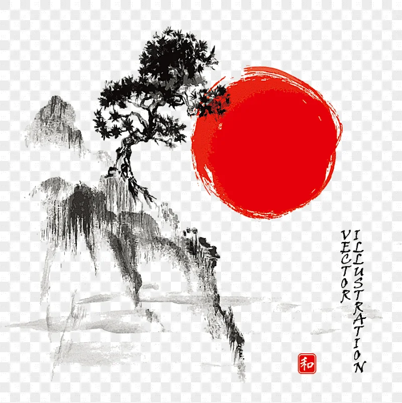 png clipart ink wash painting drawing japanese art watercolor painting japan ink landscape