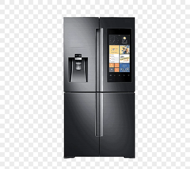 png clipart internet refrigerator samsung door home appliance black smart wireless control
