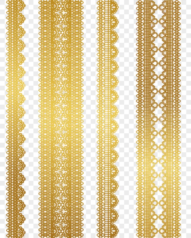 png clipart lace gold euclidean textile gold lace pattern material four gold laces miscell