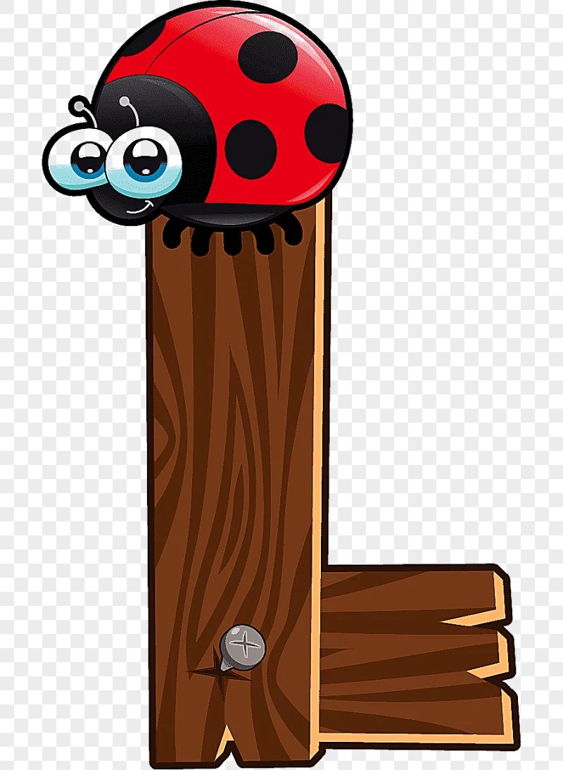 png clipart ladybug and brown wood illustration letter english alphabet font cartoon wood