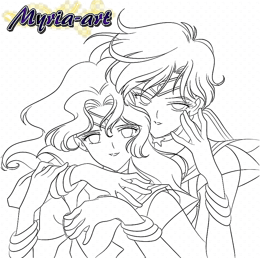 png clipart line art sailor venus sailor pluto sailor jupiter sailor uranus sailor moon wh