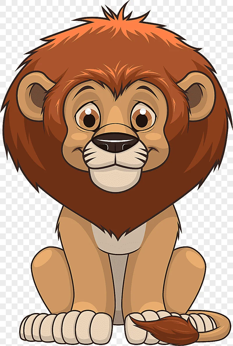 png clipart lion cartoon comics cute animals mammal animals