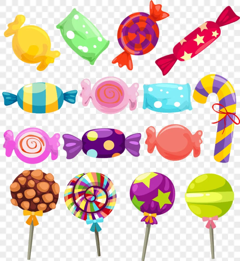 png clipart lollipop gumdrop cotton candy candy cane 3d candy hand painted candy colored c