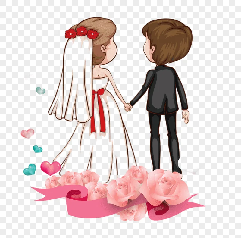 png clipart love romance couple cartoon marriage cartoon couple boy and girl on wedding gr