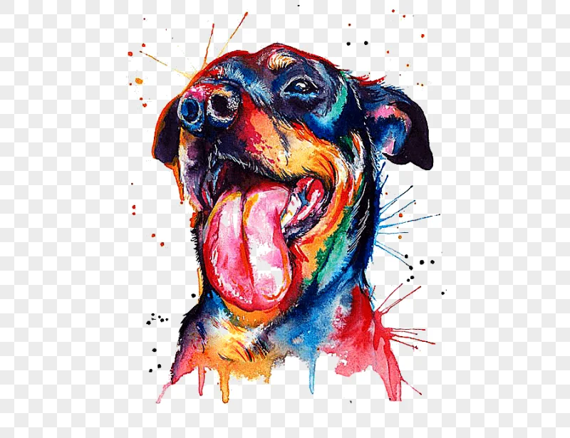 png clipart mahogany rottweiler painting watercolor puppy watercolor painting watercolor l