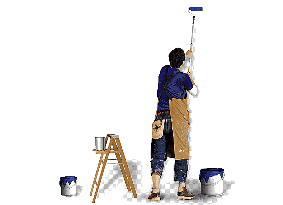png clipart man holding paint roller illustration paint rollers house painter and decorato