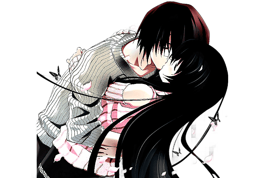 png clipart man kissing girl anime character anime love romance kiss cartoon kissing coupl