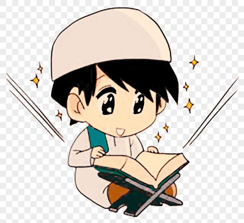 png clipart man reading book illustration quran cartoon reading animation muslim kids misc