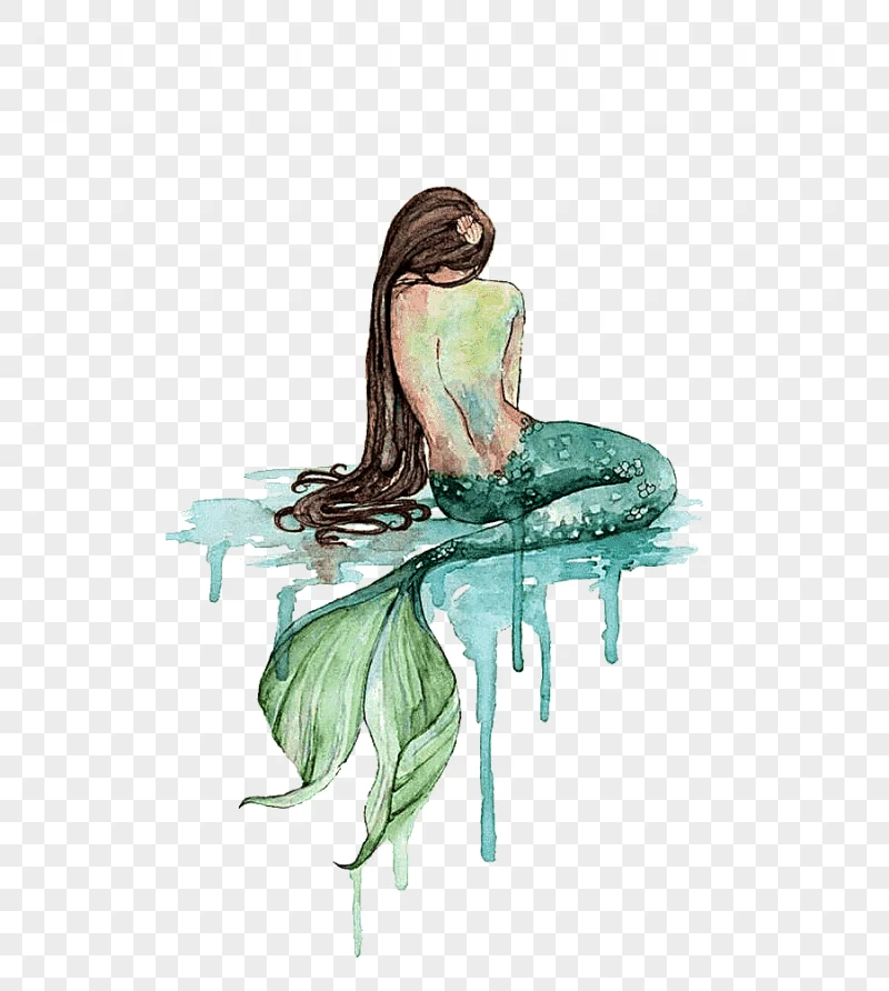png clipart mermaid illustration paper mermaid watercolor painting printing hand painted m