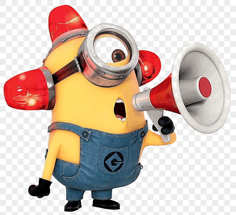 png clipart minion holding megaphone despicable me minion rush kevin the minion minions ag