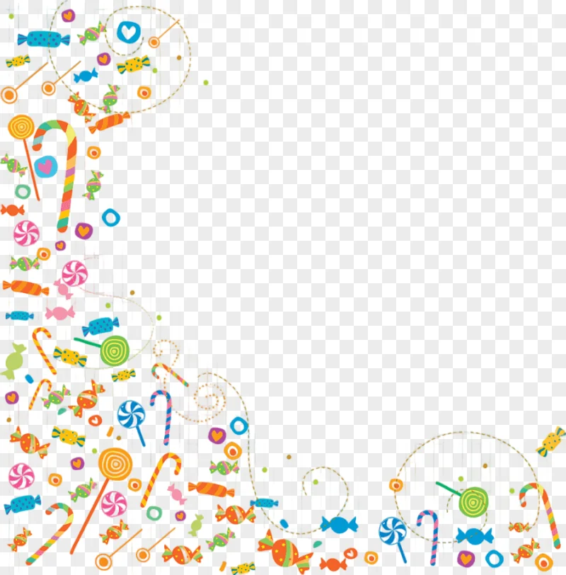 png clipart multicolored candies frame gift album candy border border miscellaneous