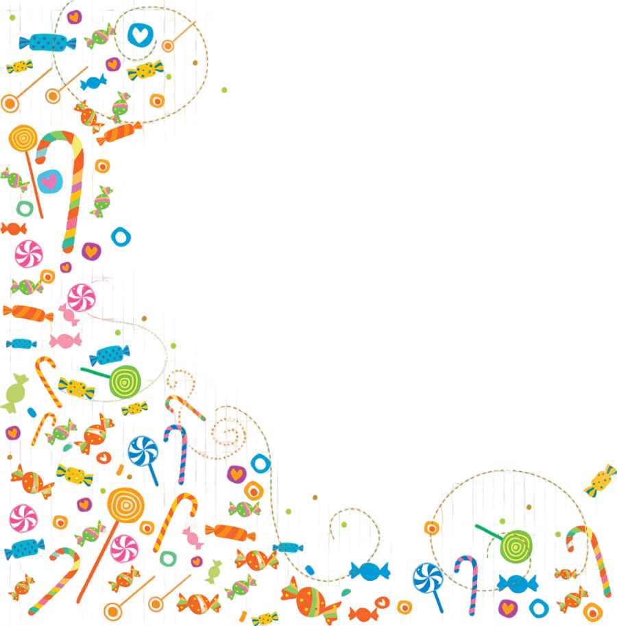 png clipart multicolored candies frame gift album candy border border miscellaneous
