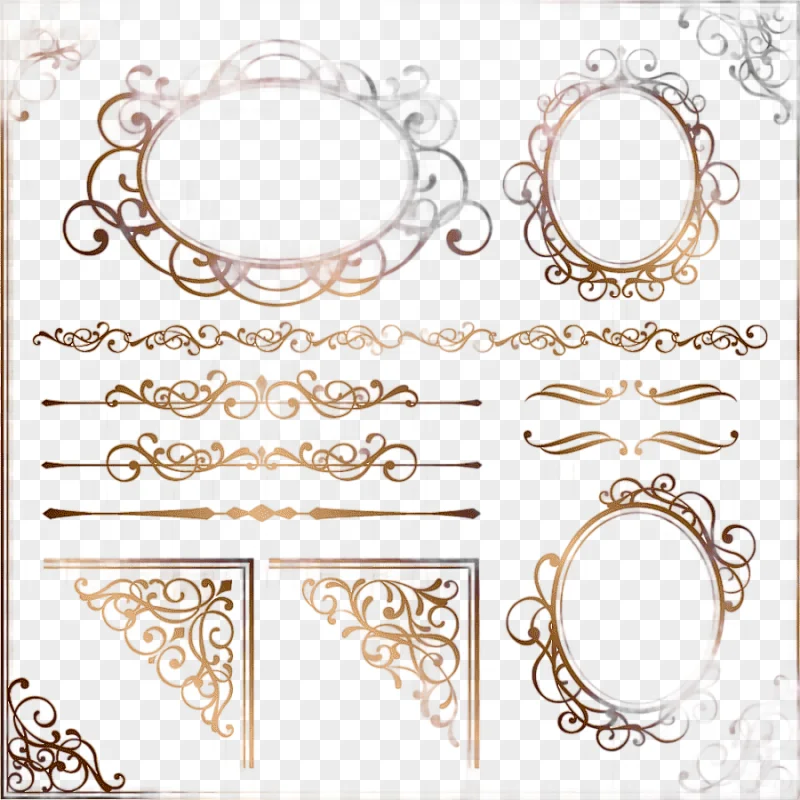 png clipart ornament frame euclidean european gold border pattern blue background with tex