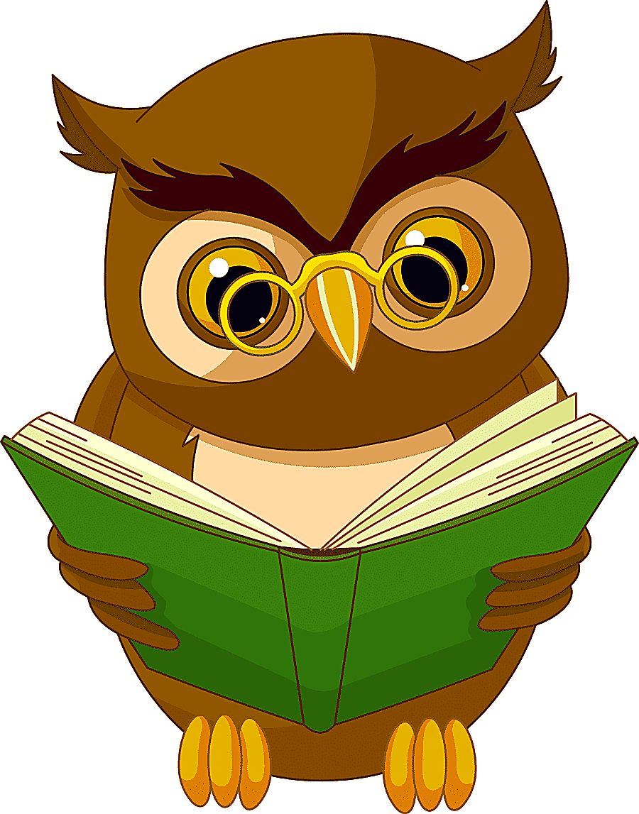 png clipart owl animated cartoon drawing animation owl with book brown owl reading book il