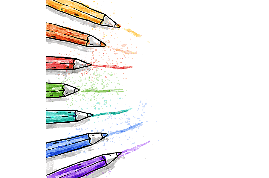 png clipart painting of color pencils colored pencil drawing watercolor painting hand draw