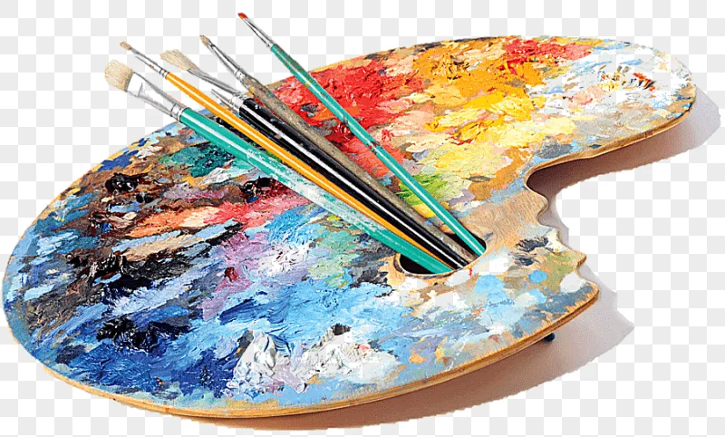 png clipart painting palette and paintbrushes artist painting studio palette painting wate