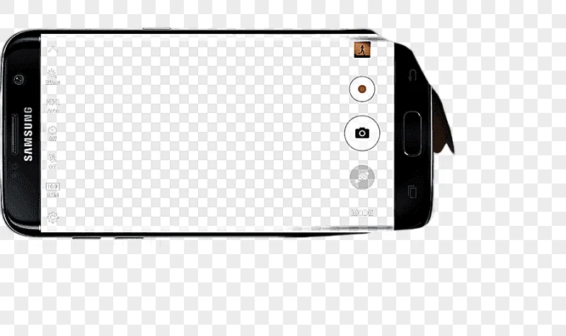 png clipart person holding black samsung smartphone filming blue surface samsung galaxy s7