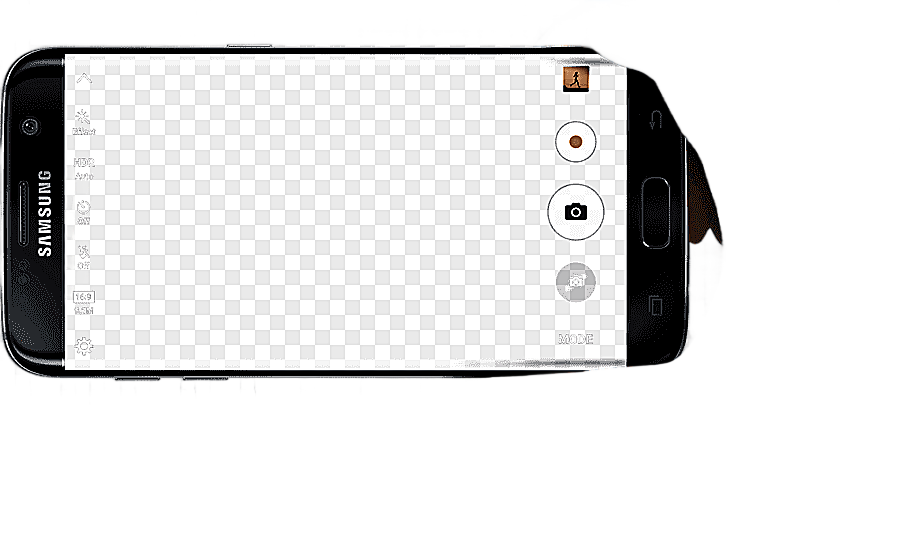 png clipart person holding black samsung smartphone filming blue surface samsung galaxy s7