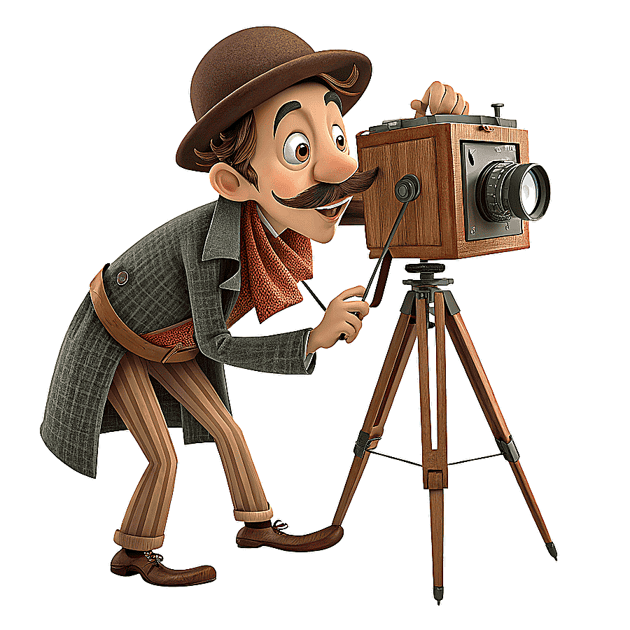 png clipart photographer camera take pictures vintage tripod lens