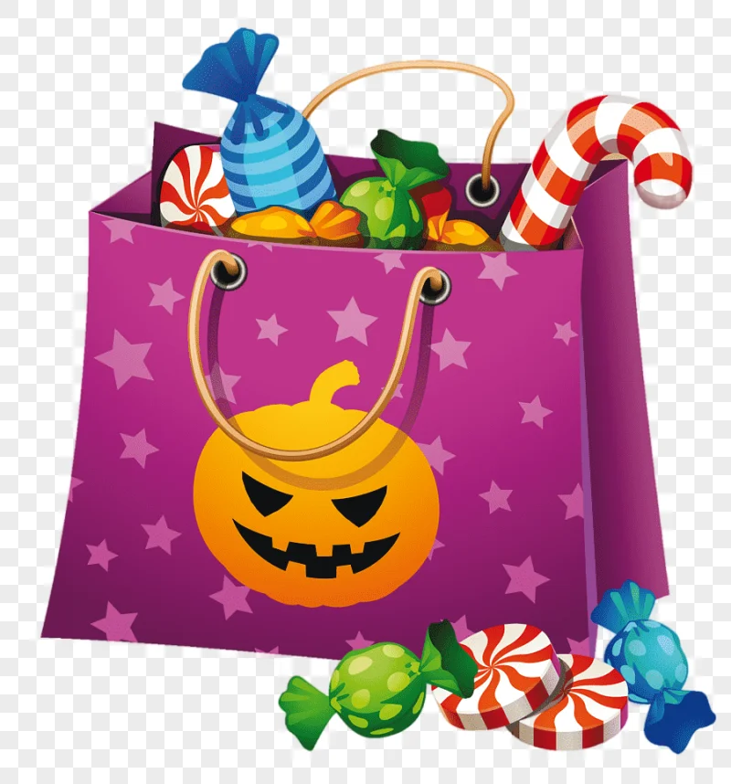 png clipart purple paper bag with candy halloween candy corn halloween candy bag happy hal