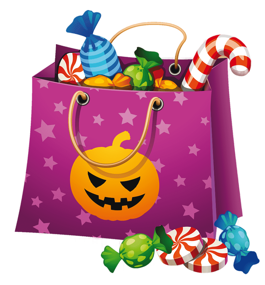 png clipart purple paper bag with candy halloween candy corn halloween candy bag happy hal