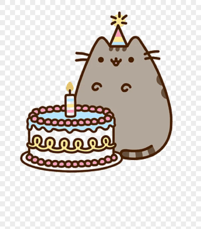 png clipart pusheen cat birthday cake pusheen cat cat food animals