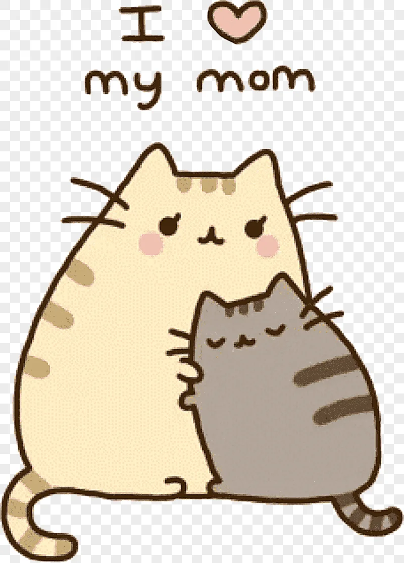 png clipart pusheen mother love tenor cute pusheen