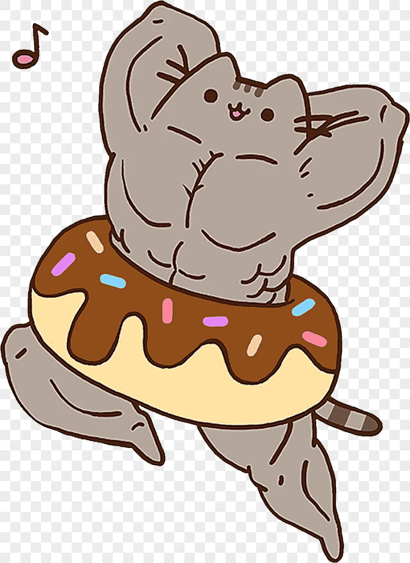 png clipart pusheen muscle drawing cat pusheen the cat unicorn comics food