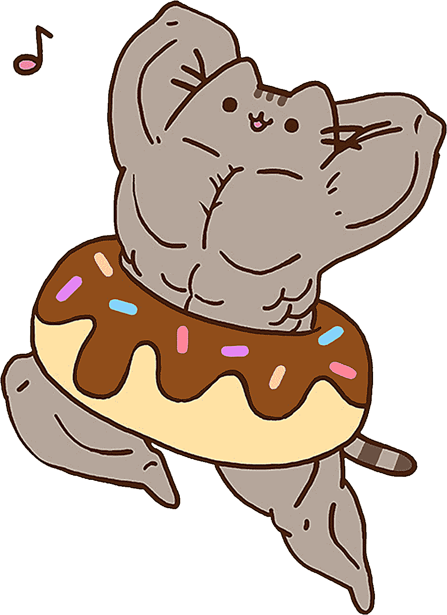 png clipart pusheen muscle drawing cat pusheen the cat unicorn comics food