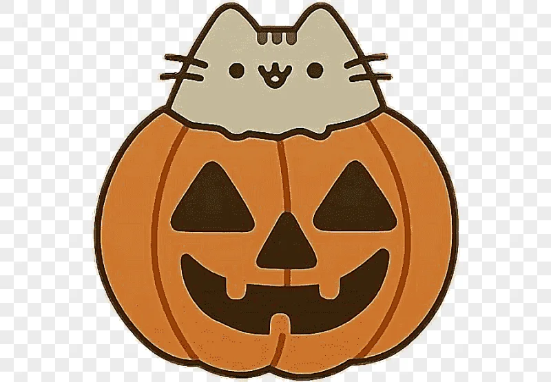 png clipart pusheen stamper set cat book amazon com halloween pumpkin food cat like mammal