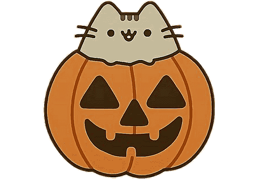 png clipart pusheen stamper set cat book amazon com halloween pumpkin food cat like mammal