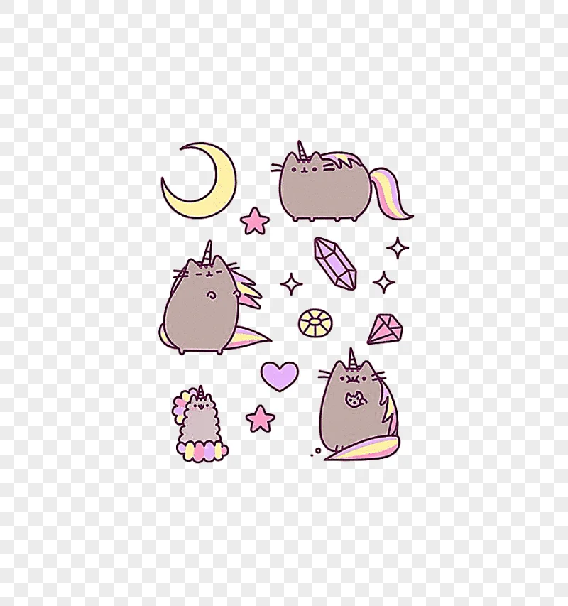 png clipart pusheen unicorn cat kitten legend unicorn purple mammal