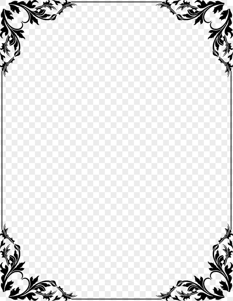 png clipart rectangular black floral boarder borders and frames frames design border white