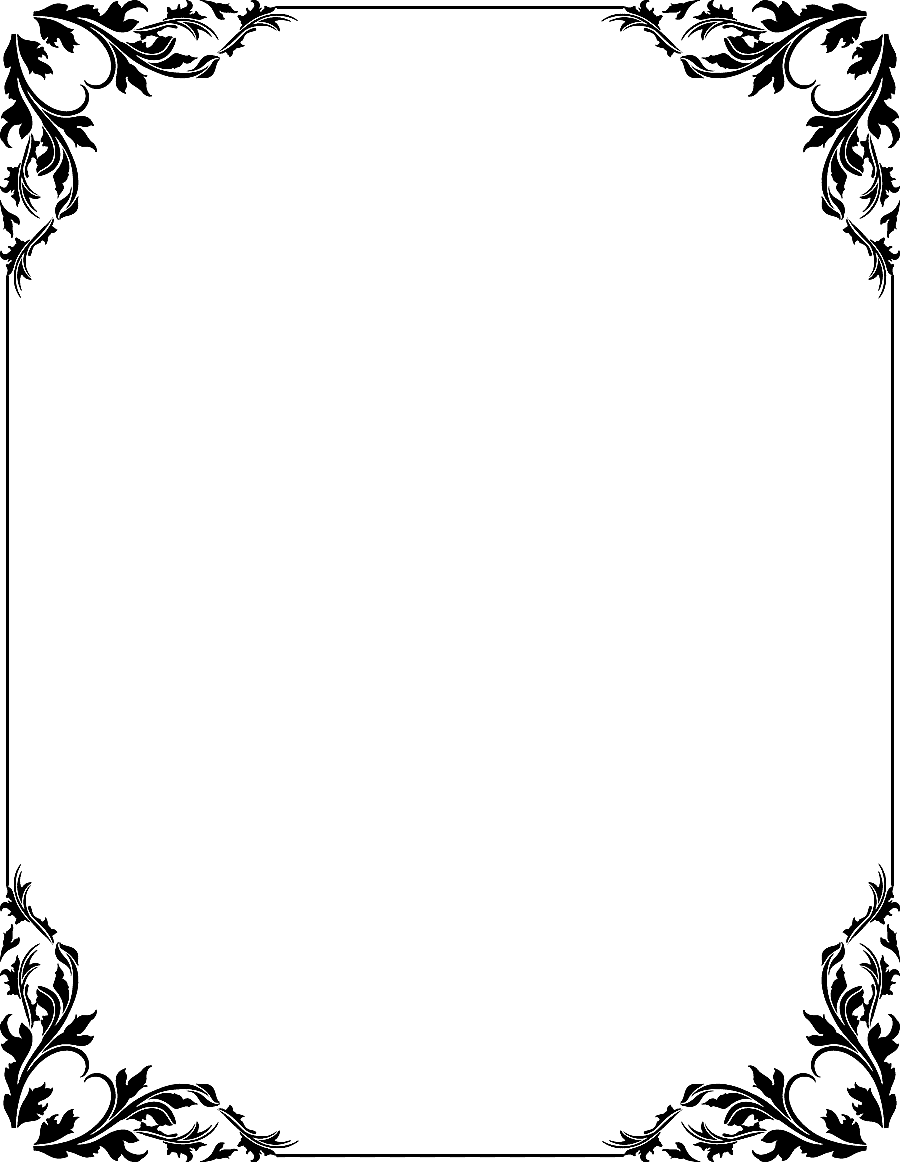 png clipart rectangular black floral boarder borders and frames frames design border white