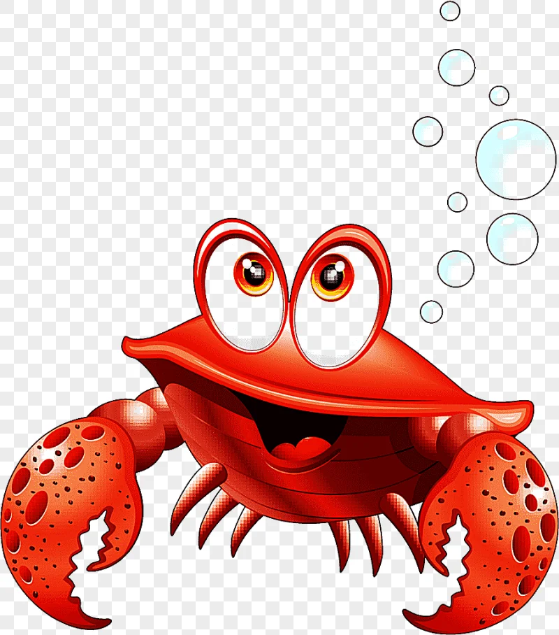 png clipart red crab illustration crab aquatic animal cartoon crab food crustacean