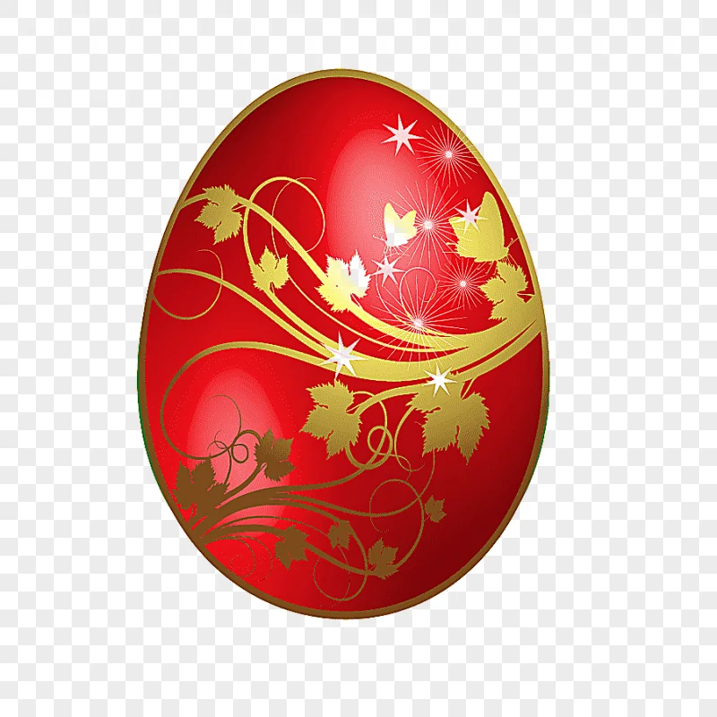 png clipart red easter egg large red easter egg with gold flowers ornaments red easter egg