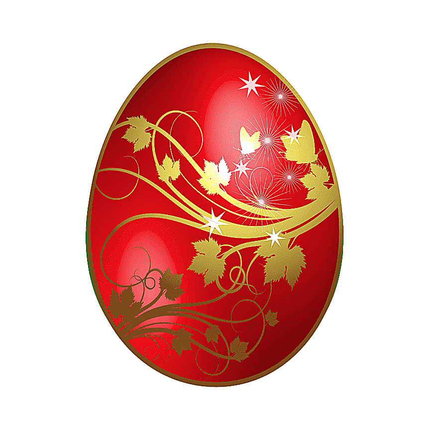 png clipart red easter egg large red easter egg with gold flowers ornaments red easter egg