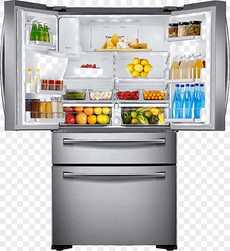 png clipart refrigerator samsung door shelf stainless steel fridge electronics drawer