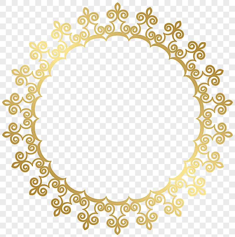 png clipart round gold border frame round gold illustration cdr rectangle