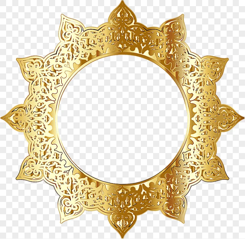 png clipart round gold colored frame frame ornament golden round frame golden frame circle
