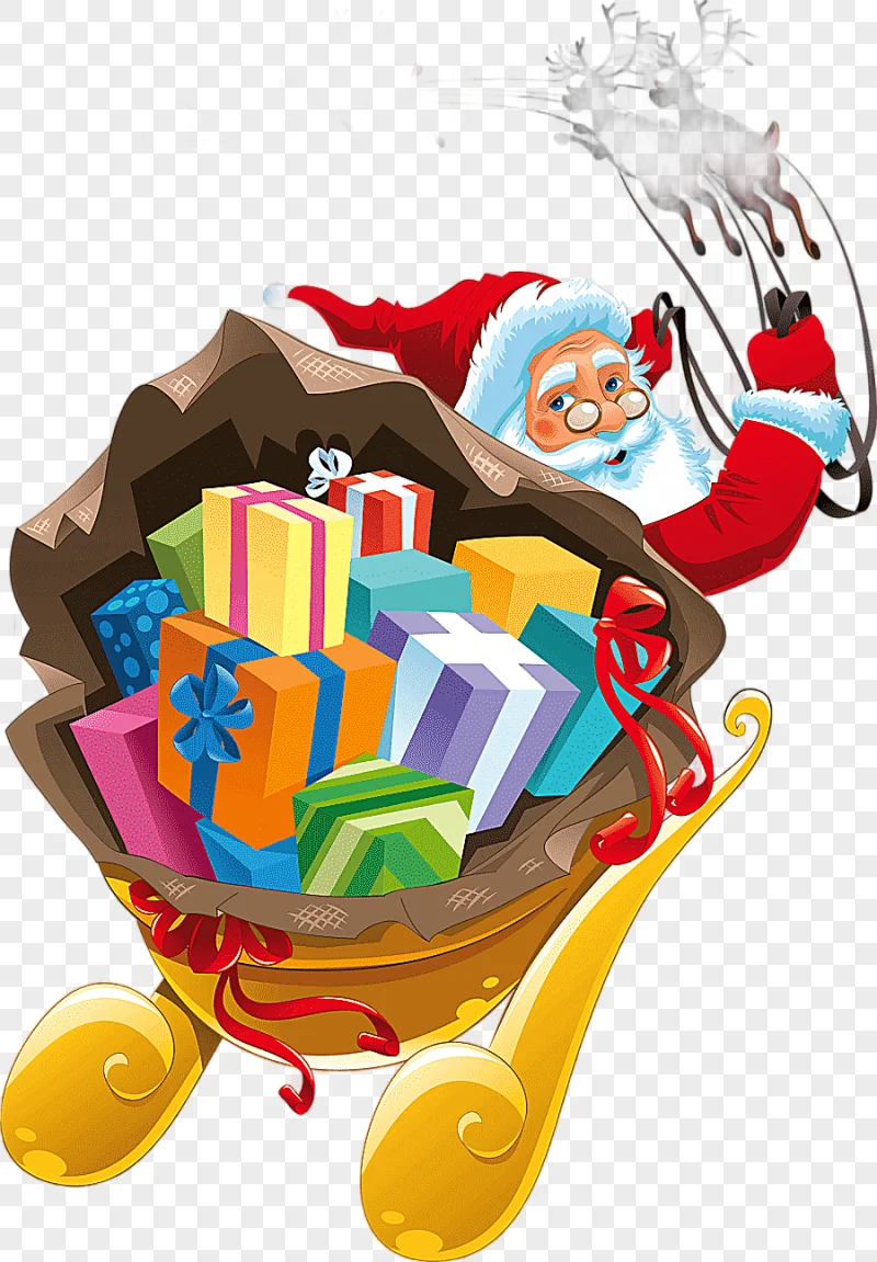 png clipart rudolph santa claus reindeer santa sleigh food holidays