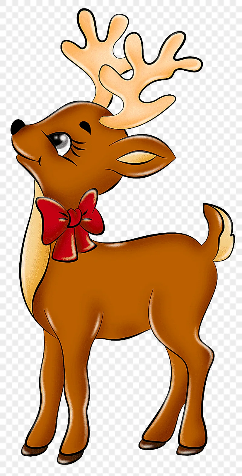 png clipart rudolph santa claus s reindeer cute reindeer deer with red bow mammal carnivor