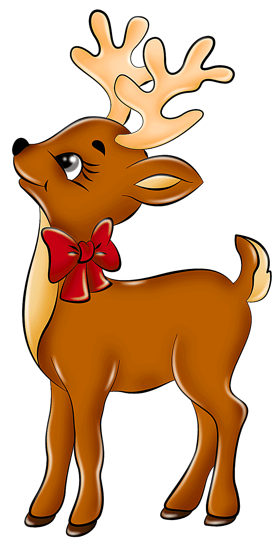 png clipart rudolph santa claus s reindeer cute reindeer deer with red bow mammal carnivor